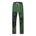 thumbnail image 3 of XIAONU Men's Olive Green Skull Print Jogger Pants Elastic Waist Drawstring Casual Trousers Gothic Graphic Daily Pant, 3 of 8
