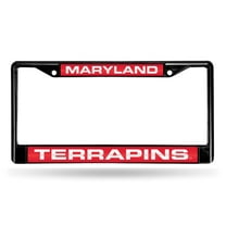 Maryland NCAA Terrapins Black Metal License Plate Frame Holder