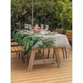 thumbnail image 3 of Outdoor Tablecloth with Umbrella Hole for Patio/Picnic/Party/Camping, Tropical Plants Waterproof Table Cloth Rectangle Table Cover Washable, Summer Vintage Monstera Green Palm Leaves (54"x 80"), 3 of 9