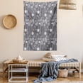 thumbnail image 2 of Winter Tapestry, Monochrome Composition with Blizzard Figures Artistic Romantic January, Wall Hanging for Bedroom Living Room Dorm Decor, 60W X 80L Inches, Dark Taupe Beige White, by Ambesonne, 2 of 5