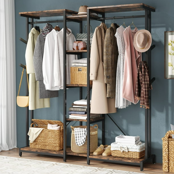 Free Standing Closet Clothes Rack, How To Build Closet Shelves Clothes Rods