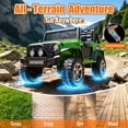 thumbnail image 4 of Sunnyfree 24 Volt Ride on Toys, 4WD 800W Power Car Wheel with Remote, 24V Ride ons with 2 Seater, Electric Car for Kids with Bluetooth, LED Lights, Seat Belt & Lockable Doors, 3-8, Green, 4 of 13