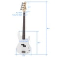 thumbnail image 4 of 4 String Electric Bass Guitar, Split Single-Coil Pickup, Right Handed Design, with Gig Bag, Strap, Spanner Tool for Youths & Adults (White), 4 of 10