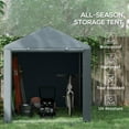 thumbnail image 4 of Outsunny Tente de Rangement, Remise Extérieure Portable avec Grande Porte, Gris Foncé, 4 of 10