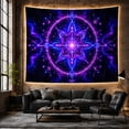 thumbnail image 6 of Intricate Mandala in Cosmic Nebula Scene, Mystical Psychedelic for Space Lovers, Celestial Wall Art, Housewarming Gift, Tapestry Wall Hanging for Dorm and Living Room, 6 of 7