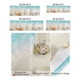 thumbnail image 3 of Kitchen Cafe Valance Curtain for Small Windows,Summer Ocean Blue Sky and Sandbeach Rod Pocket Short Valances Starfish and Seashell Window Treatment Panel for Living Room/Bedroom/Bathroom,42x12in, 3 of 9