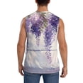 thumbnail image 4 of Bingfone Lavender Blooms Window Pattern Men's Tank Tops Workout Sleeveless Tee Shirts Running Beach Tanks for Men-Medium, 4 of 7