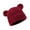 Burgundy, variant on Winter Warm Caps Cartoon Bear Ear Hat Fashion Beanies Hat for Daily Wear