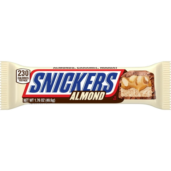 Snickers Almond Candy Milk Chocolate Bar, 1.76 oz