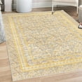 thumbnail image 1 of Vintage Decorative Rug, Pastel Blossoming and Burgeoning Ethnic Flowers in Bohemian Details, Quality Carpet for Bedroom Dorm and Living Room, 6 Sizes, Yellow Beige, by Ambesonne, 1 of 4