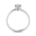 thumbnail image 3 of Ammo Jewel 2.1 Ct Oval Cut Lab-Created Simulated Diamond Engagement Ring - 14K White Gold Plated - Elegant Prong Set Ring for Women's - Perfect for Proposals, Anniversary and Special Gifts, 3 of 3