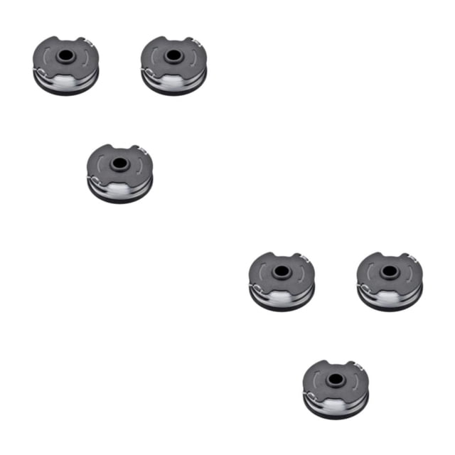 Scienceny Carrete de plástico resistente y resistente al desgaste para cortacésped: rendimiento duradero compatible con carrete de cuerda para negro tres 2Conjunto