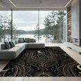 thumbnail image 2 of ODIKA 6'x9' Washable Area Rug Tarot Gothic Details Phase Arch Mystical Motifs Goth Minimalist Refined for Dining Room, Under Table, Office Décor, Non-Slip Chair-Friendly, 2 of 7