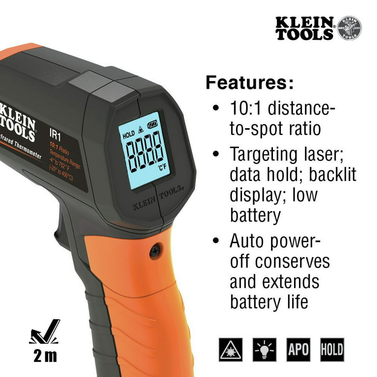 Klein Tools Lcd Digital Thermometer Infrared Thermometer in the