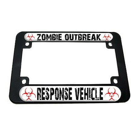 Zombie Outbreak Response Vehicle - Apocalypse Motorcycle License Plate (Best Vehicle For A Zombie Apocalypse)