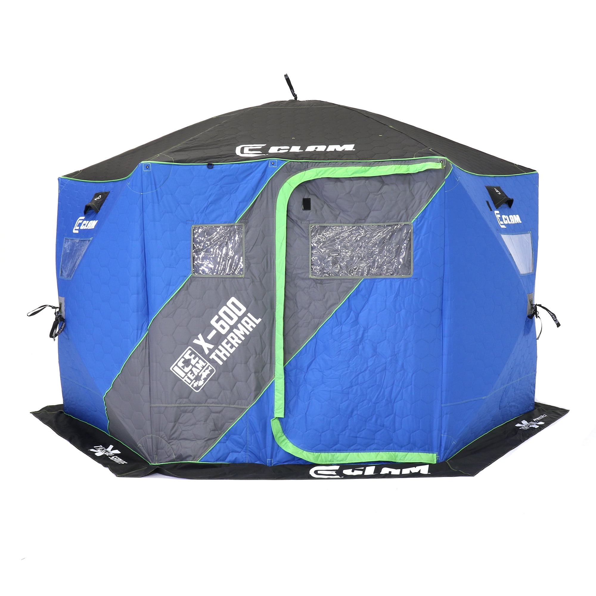CLAM X-600 Portable 6 Person 11.5' Pop Up Ice Fishing Thermal Hub