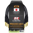 thumbnail image 2 of 3 Units - 7 Inch -Pedal, Effects, Patch, Guitar Instrument Cable Custom Made by WORLDS BEST CABLES â€“ Made Using Mogami 2524 Wire and Neutrik-Rean NYS224BG Gold Â¼ inch (6.35mm) TS Plugs, 2 of 10
