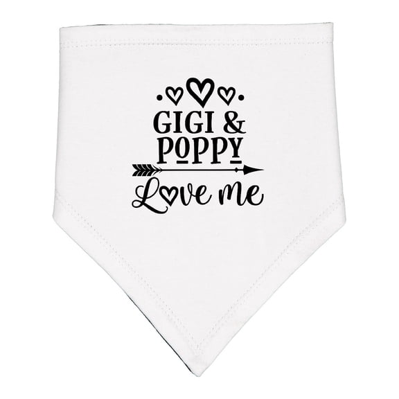 Inktastic Gigi and Poppy Love Me Baby Bandana Bib