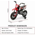 thumbnail image 7 of 12V Kids Motorcycle w/Treaded Tires, 3.1mph Top Speed, Kids Motorcycle w/Training Wheels, Music, Bluetooth, Spring Suspension, Red, 7 of 7