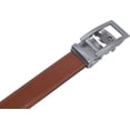 thumbnail image 4 of Marshal Men's Genuine Leather Ratchet Dress Belt With Automatic Buckle Tan Buckle6, 46", 4 of 9