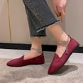 thumbnail image 6 of Fesfesfes Womens Shoes Pointed Toe Large Size Pointed Suede Four Seasons Comfortable Casual Flat Shoes 37(6), 6 of 8