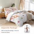 thumbnail image 7 of Maple Leaf Bedding Duvet Cover Set King Size 4 Pieces Fall Fallen Leaves Branch Autumn Plant Bedding Set with Zipper Closure, 1 Comforter Cover 92x106 Inches 1 Flat Sheet & 2 Pillow Cases, 7 of 7