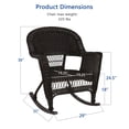 thumbnail image 4 of Pemberly Row Wicker Rocker Chair in Black (Set of 2), 4 of 8