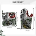 thumbnail image 4 of Kll Skulls Roses Oven Gloves And Pot Holders Grill Gloves - Oven Gloves And Pot Holders, Non-Slip Cooking Gloves With Recycled Pads, 4 of 9