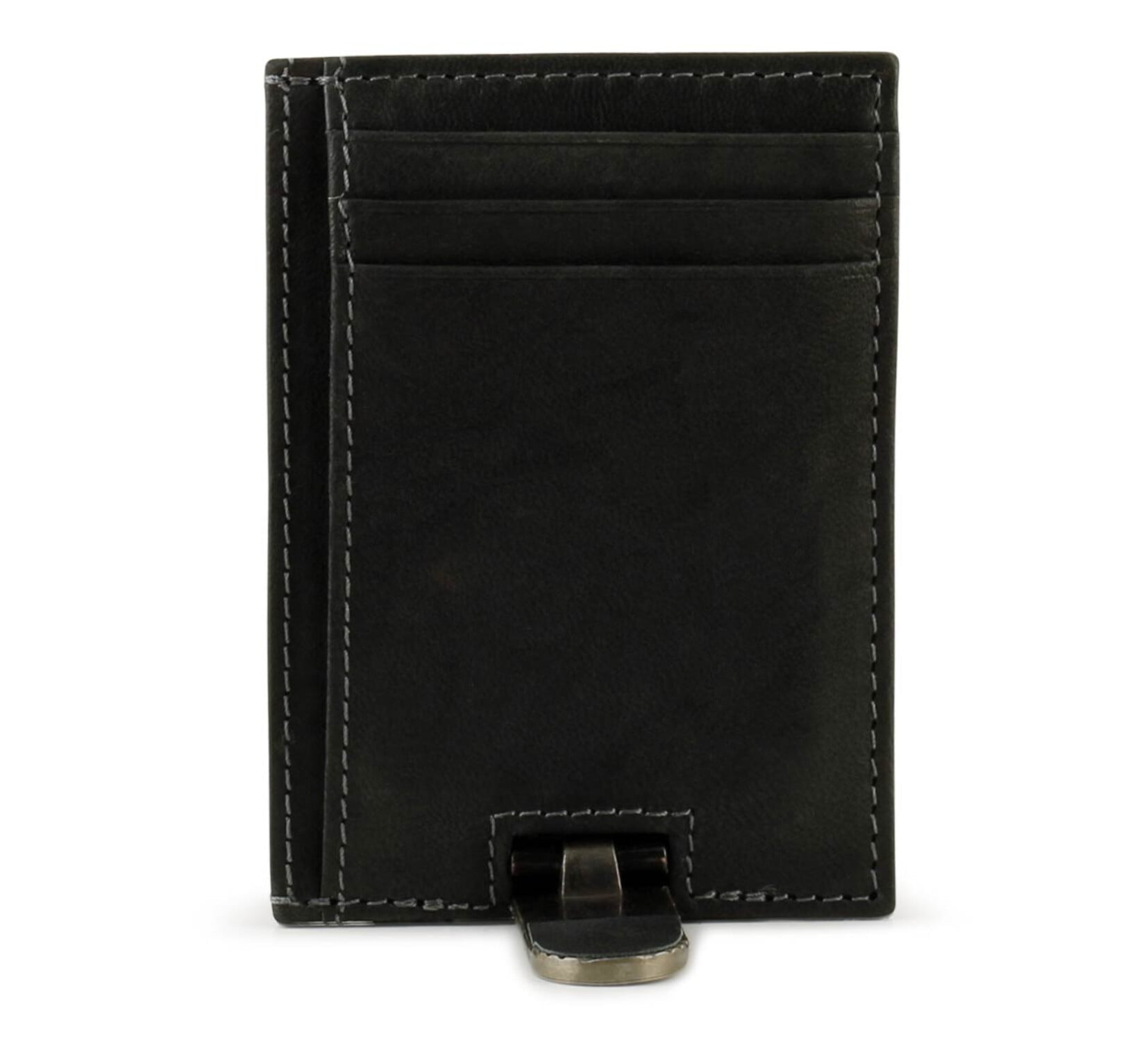 J. Buxton Men s Hunt Front Pocket Wallet Leather Black