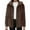 Brown, variant on Womens Winter Coats Long Coat Women Women's Thick Fleece Hooded Fleece Imitation Lamb Jacket Long Sleeved Hooded Casual Jacket Brown XL