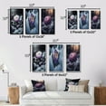 thumbnail image 4 of Designart "Violet Peony Frosty Bloom II" Floral & Botanical Framed Wall Art Set Of 3 - Purple Peonies Frame Gallery Set For Office Decor, 4 of 6