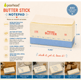 thumbnail image 2 of Pearhead Butter Stick Notepad, 5.38” x 2.75”, Yellow, 650 Sheets, 2 of 6