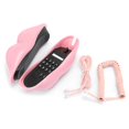 thumbnail image 1 of European style home phone fashionable pink lips shape desktop landline phone pink, 1 of 5