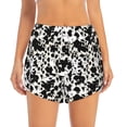 thumbnail image 2 of Balery Cow Skin 1 Pantalones cortos deportivos para mujer con forro y dos bolsillos, elásticos, para entrenamiento, gimnasio, yoga-X-Large, 2 of 7