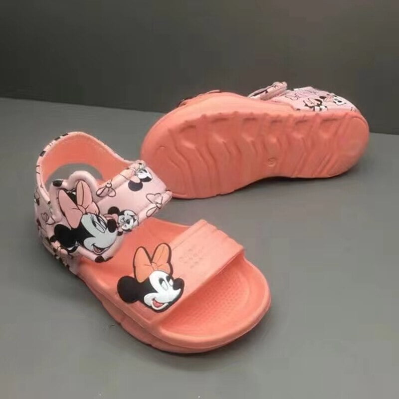 TDEOK Chaussures D'été Pour Enfant - Sandales De Plage Pour Bébé Fille - Chaussures à Fleurs - Antidérapantes - Fond Souple - Chaussures Plates Pour Bébé, Noir , 20 EU