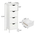 thumbnail image 6 of BaytoCare Wooden Free Standing Bathroom Floor Cabinet with 4 Drawers, Bathroom Storage Organizer also Suitable for Kitchen Entryway Bedroom, White Finish, 6 of 8