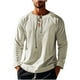 thumbnail image 4 of Blusas y camisas de manga larga con cuello redondo para hombre, informales, de color liso, con hombros descubiertos, rectas, con lazo en el pecho, cuello redondo, manga larga, blusas de licra., 4 of 8