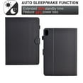 thumbnail image 4 of Case for iPad 10th Gen 10.9" 2022 (A2757, A2777, A2696), Carbon Fiber Pattern Premium PU Leather Wallet Stand Protective Auto Sleep Wake Cover with Pen Slot for iPad 10th Generation, Black, 4 of 6