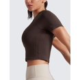 thumbnail image 4 of Remera CRZ YOGA sin costuras, corta, manga corta, marrón, XS, 4 of 4