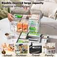 thumbnail image 4 of Multi-Layered Transparent Plastic Medicine Organizer Box with Secure Lockable Buckle & Hidden Handle - Spacious Storage for Home, Car, Camping & Office Use (Available in Transparent, Blue, White,, 4 of 6