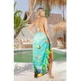 thumbnail image 3 of HAPPY BAY Women's Beachwear Sarong Coverups Bikini Skirt Swim Cover up Summer Wraps Swimwear Beach Wrap Skirts for Women One Size Underwater Fishes, Green, 3 of 6