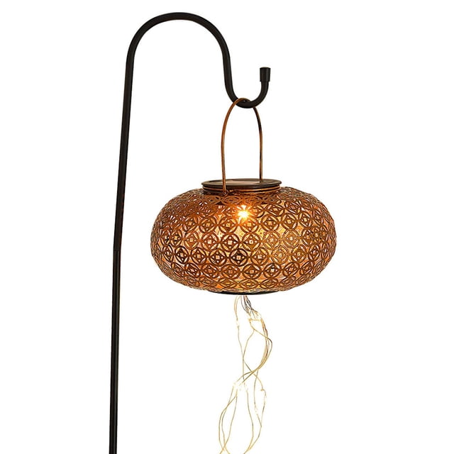 Art Light LED Solar Cascada Jardín Luz Exterior Decorativo Pequeño Linterna Jardín Patio Decoración Estaca Luz , Con gancho en S Sunnimix Linternas de patio