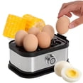 thumbnail image 1 of Transparent Stainless Steel Egg Cooker, Simultaneously Boils 6 Eggs, Multifunctional Portable Mini Breakfast Maker, Modern Kitchen Small Appliance, Multi-purpose Household Design, 1 of 7