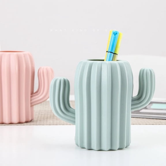 Vikakiooze 2022 Home Storage and Organization Creative Plastic Pen Holder Box Desktop Office Stationery Pencil Container Case