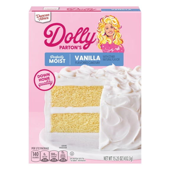 Duncan Hines Dolly Parton's Vanilla Flavored Cake Mix, 15.25 oz.