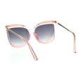 thumbnail image 4 of Womens Squared Gold Eyebrow Horn Arm Plastic Butterfly Sunglasses Pink Black, 4 of 4