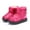 Hot Pink, variant on Girls Snow Boots, Non-Slip Thermal Winter Princess Sequins Ankle Boots for Girls Hot Pink Size 1 (Big Kids)