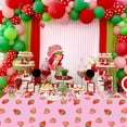 thumbnail image 6 of 2 Pack Strawberry Tablecloth for Strawberry Party Decorations, Plastic Rectangle Strawberry Table Cloth for Kids Girls Strawberry Birthday Strawberry Baby Shower 54"x108", 6 of 7