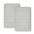 thumbnail image 3 of Truly Soft Memory Foam Grey Polyester 2-Piece 17x24 Mat Set, solid themed, for Men and Women, OEKO-TEX Certified Confidence, 3 of 6