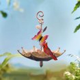 thumbnail image 4 of SIfdSeng Get it Fast Umbrella Shaped Bird Feeder Tray Hanging Bird Feeder Tray Bird Bath for Outdoors Umbrella Shaped Hummingbird Feeder for Bird Bath Garden Backyard, 4 of 6